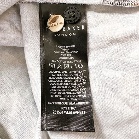 Ted Baker London Evrett Lantern Sleeve Shirt Top Blouse Camo Khaki size 4 NWT - Picture 9 of 12